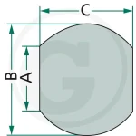Kugla donje poluge kat. 2/2 Ø28/56x45mm - Slika 2