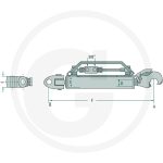 Hidraulična topling poluga 626-826mm kat. 3 - Slika 2