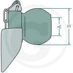 Kugla donje poluge sa šeširom kat. 3/2 Ø28/64x12mm - Slika 2