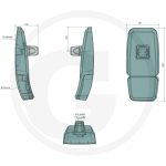 Modularni retrovizor desni John Deere - AL229294 zamjenski - Slika 2