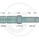 Osovina kardana John Deere - L173282 - deblja izlazna strana 1 3/4″ - zamjenska - Slika 2
